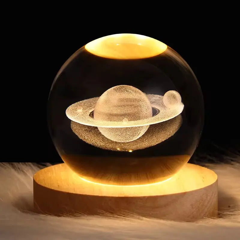 Table Lamp 3D Moon Planet Galaxy