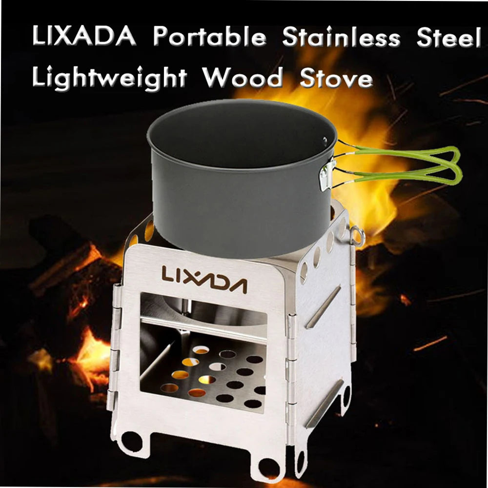 Portable Stainless Steel Lightweight Folding Wood Stove