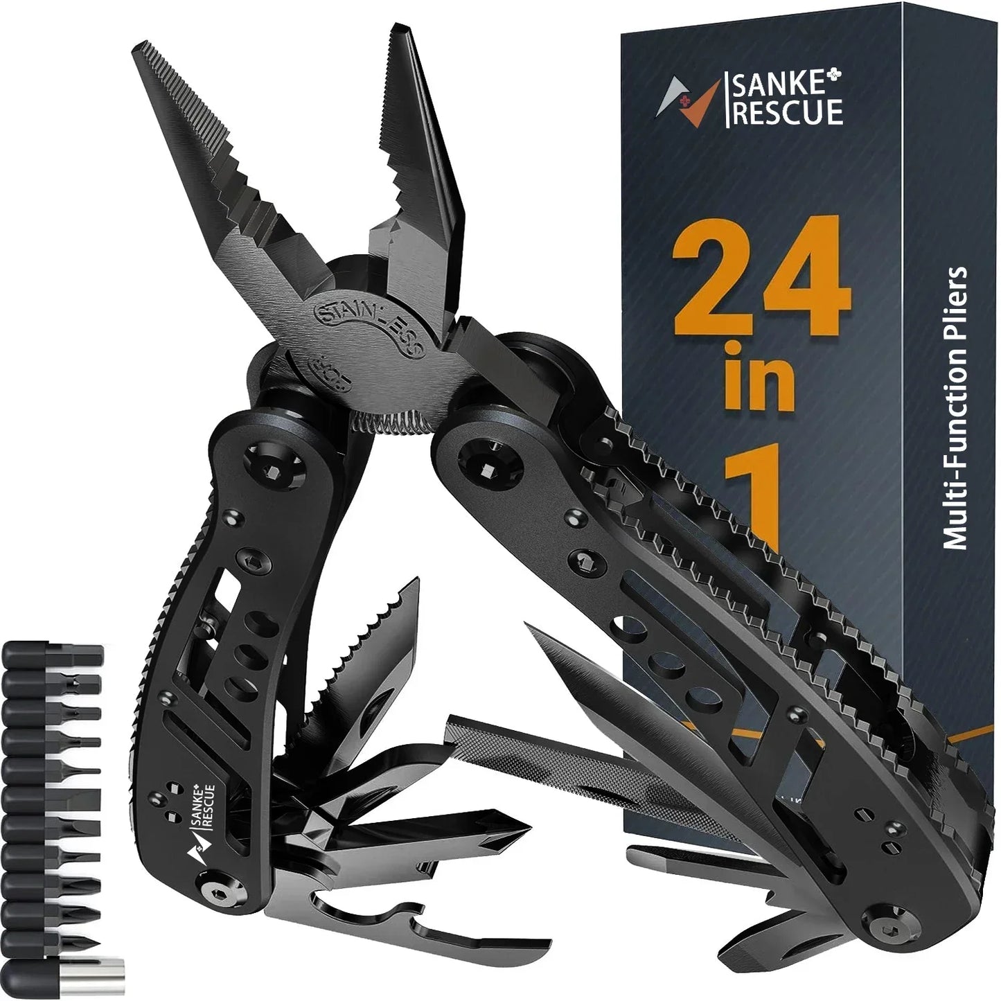 Multitool 24-in-1 Multitools Pliers 
with Professional Multi-tool for Survival Camping and Hunting Gifts for Men Dad Hus band