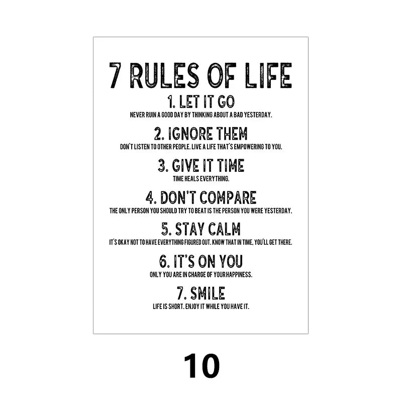 Modern Simple Inspirational Quotes Canvas Poster Prints