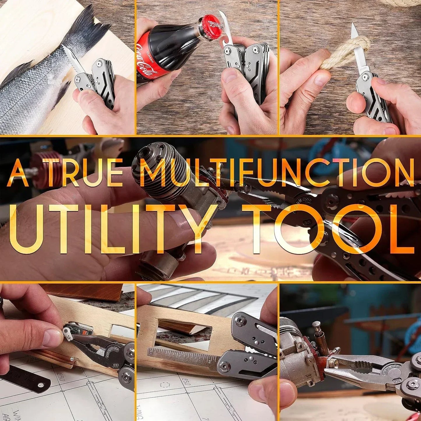 Multitool 24-in-1 Multitools Pliers 
with Professional Multi-tool for Survival Camping and Hunting Gifts for Men Dad Hus band