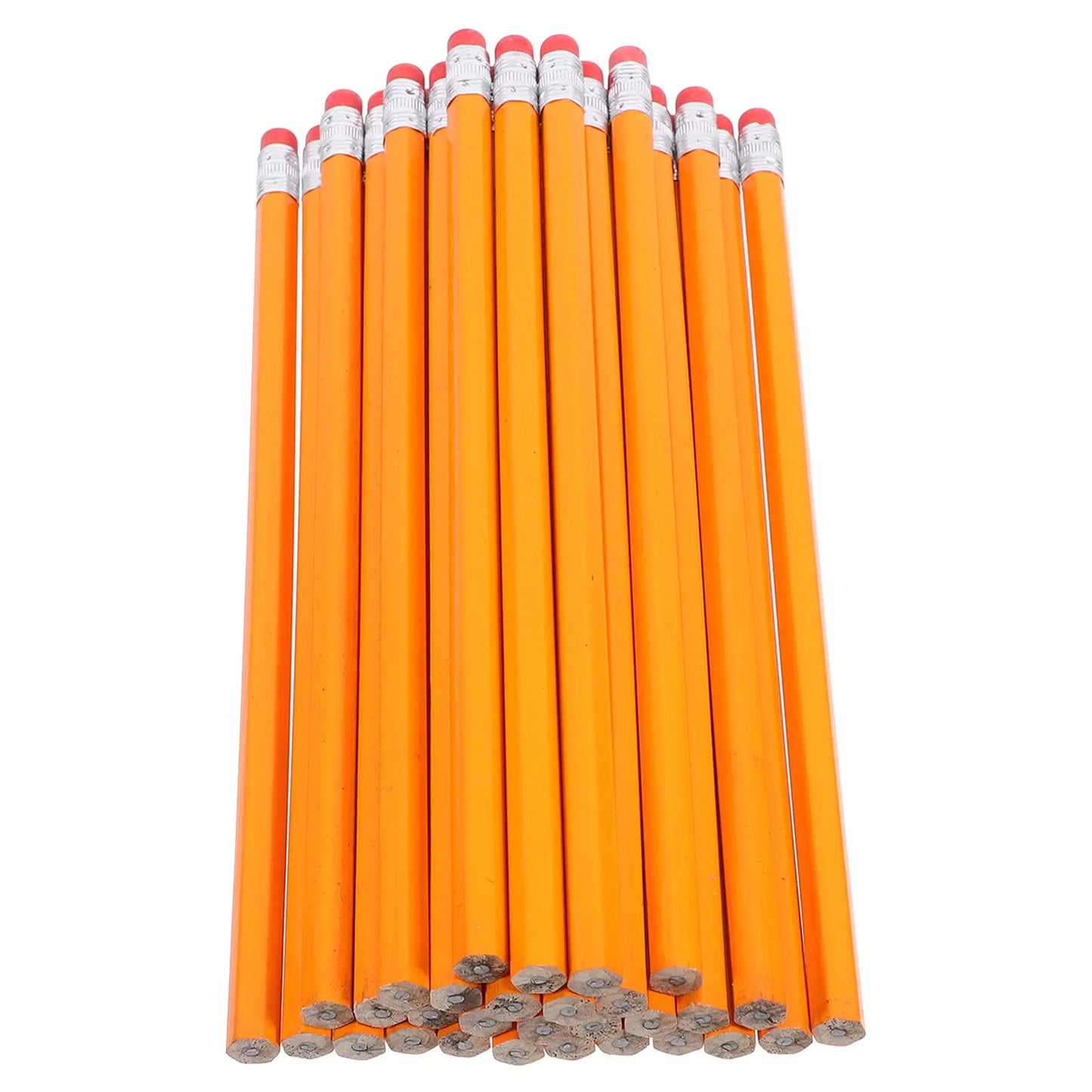 100 Pcs Pencil With Eraser Wood Pencils 
Bulk Classroom Supplies 
School Office Wooden Lead Pencils Long Writing Student Teacher