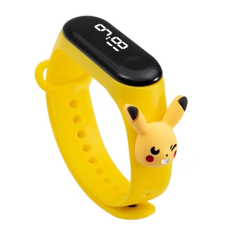 Pokemon Pikachu Avengers Spiderman LED Student Kids Sports Touch Cartoon Electronic Clock Watch Boys Girls Christmas Gifts Toys