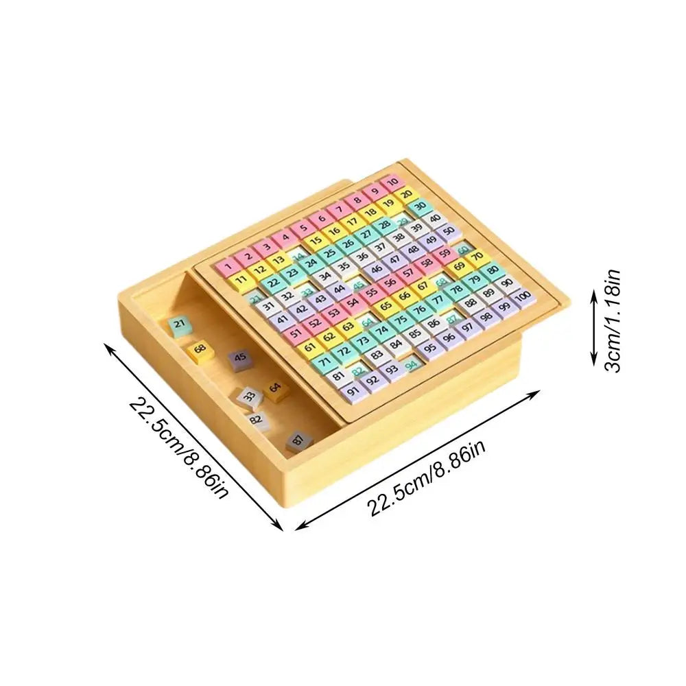 Math Hundred Board 1-100 Consecutive Numbers Learning Toy for Kids Preschool Educational Counting Game for 3 Years Old
