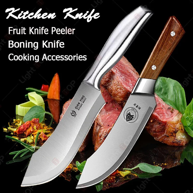 Kitchen Knife Chef Pig Killing Knife Multi-Purpose Meat Cleaver Butcher Knife Stainless Steel Kitchen Knives and Accessories