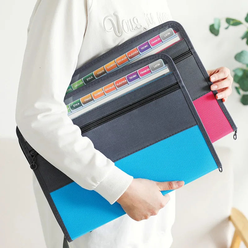 Accordion File Organizer with Safe Zipper,
 13 Pocket Expanding File Folder with Front Pencil Pouch, 
 School Office Supplies