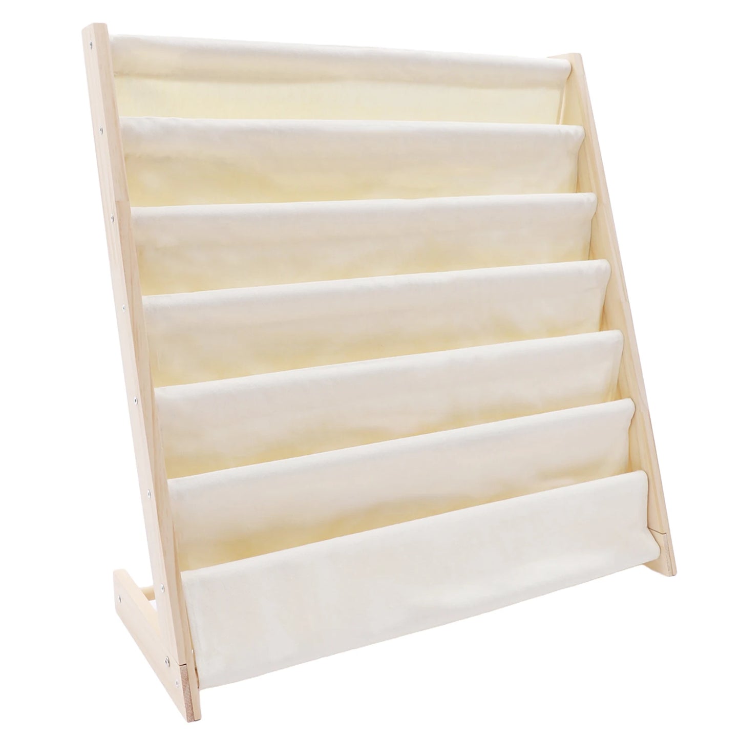 Natural Beige 6-Layer Book Rack 29.5x11.8x31.1 Inch Kids Bookshelf Books Toys Storage Organization