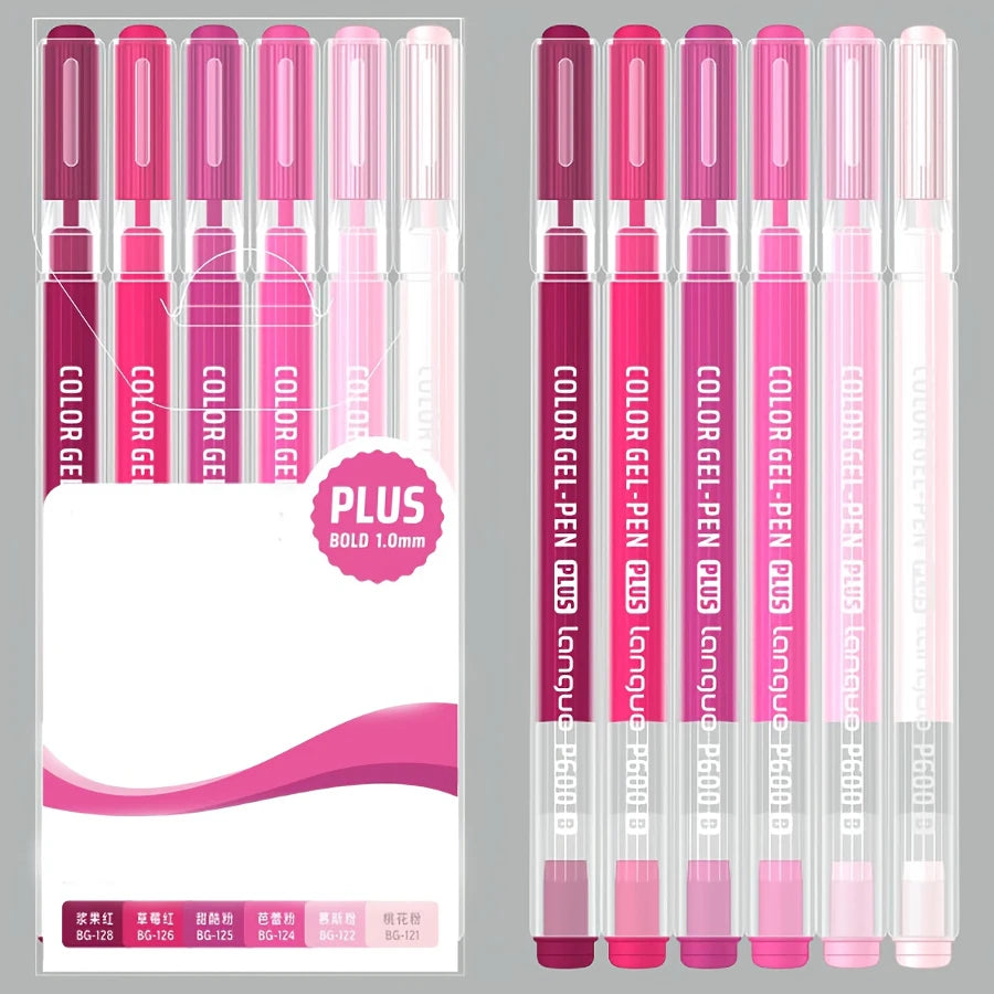 6pcs color highlighters 
suitable for notebooks, writing, greeting cards, school stationery, holiday gifts