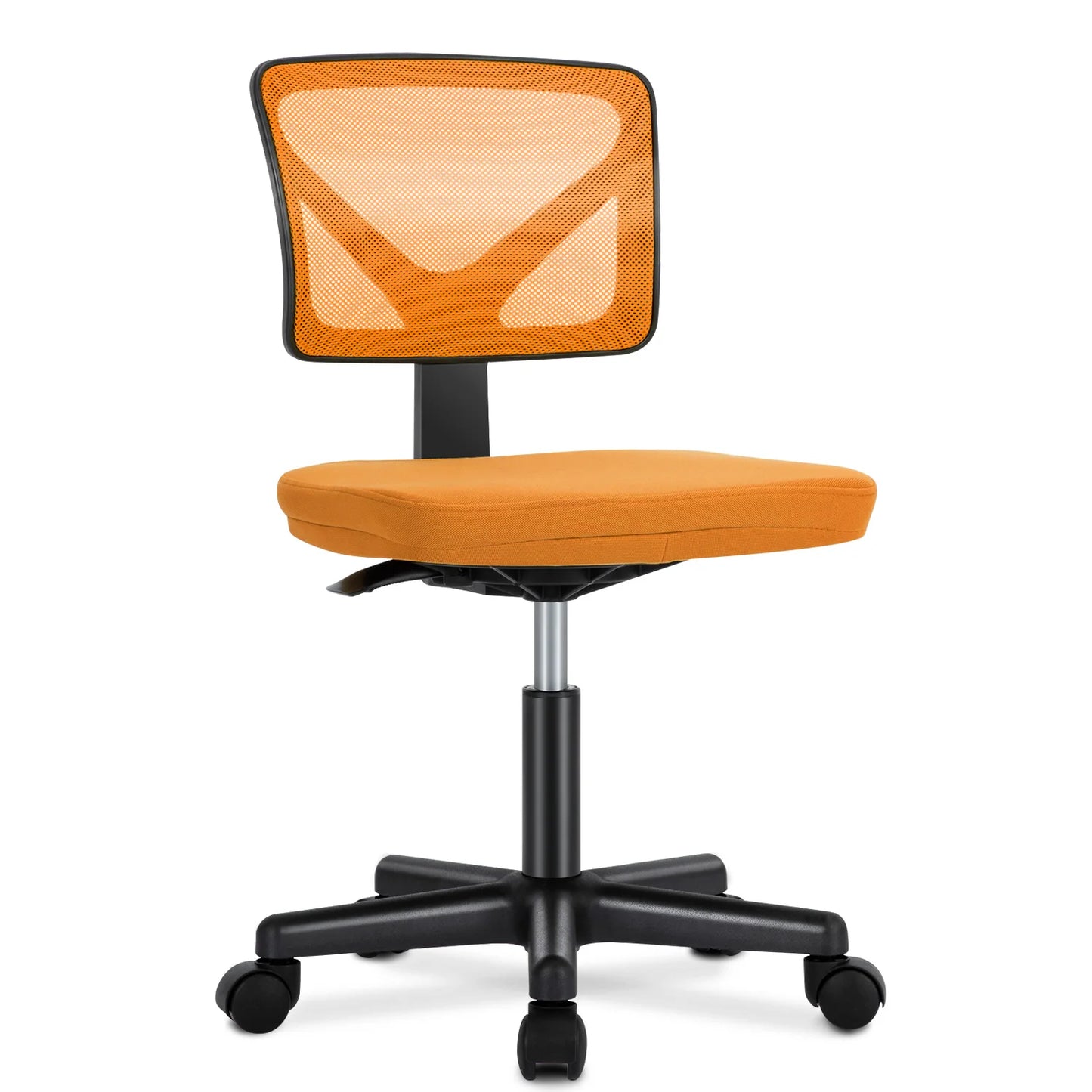 Office Mesh with Lumbar Support Armless  Chair 
Low Back with Wheels Adjustable Height 360° Rolling Swivel Computer Chair