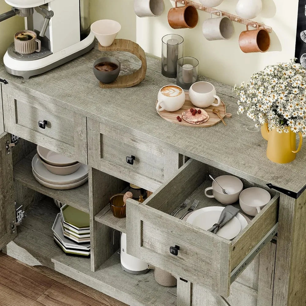 Farmhouse Buffet Cabinet with Storage,