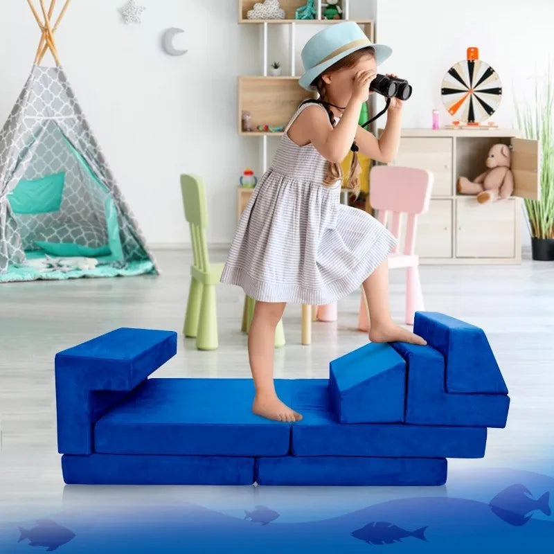 Premium Modular Kids Play Couch for Toddler though Teens,