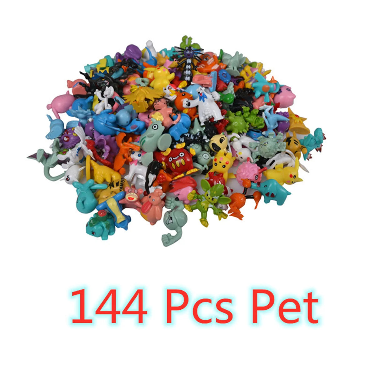 144 Style Pokemon Figure Toys Anime Pikachu Action Figure Model Ornamental Decoration Collect Toys For  Christmas Gift