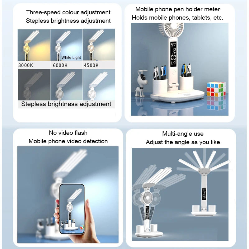 Rechargeable Table Lamp for Study, Bedroom