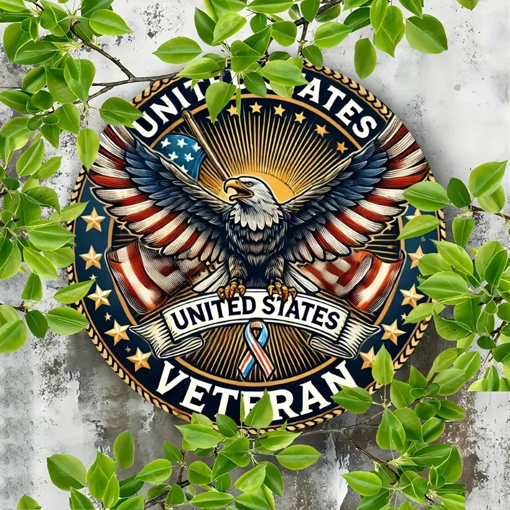 VETEAGLEWIT "US Veteran Sign" | Decor for Homes, Memorials, Vets & Wit Gifts
