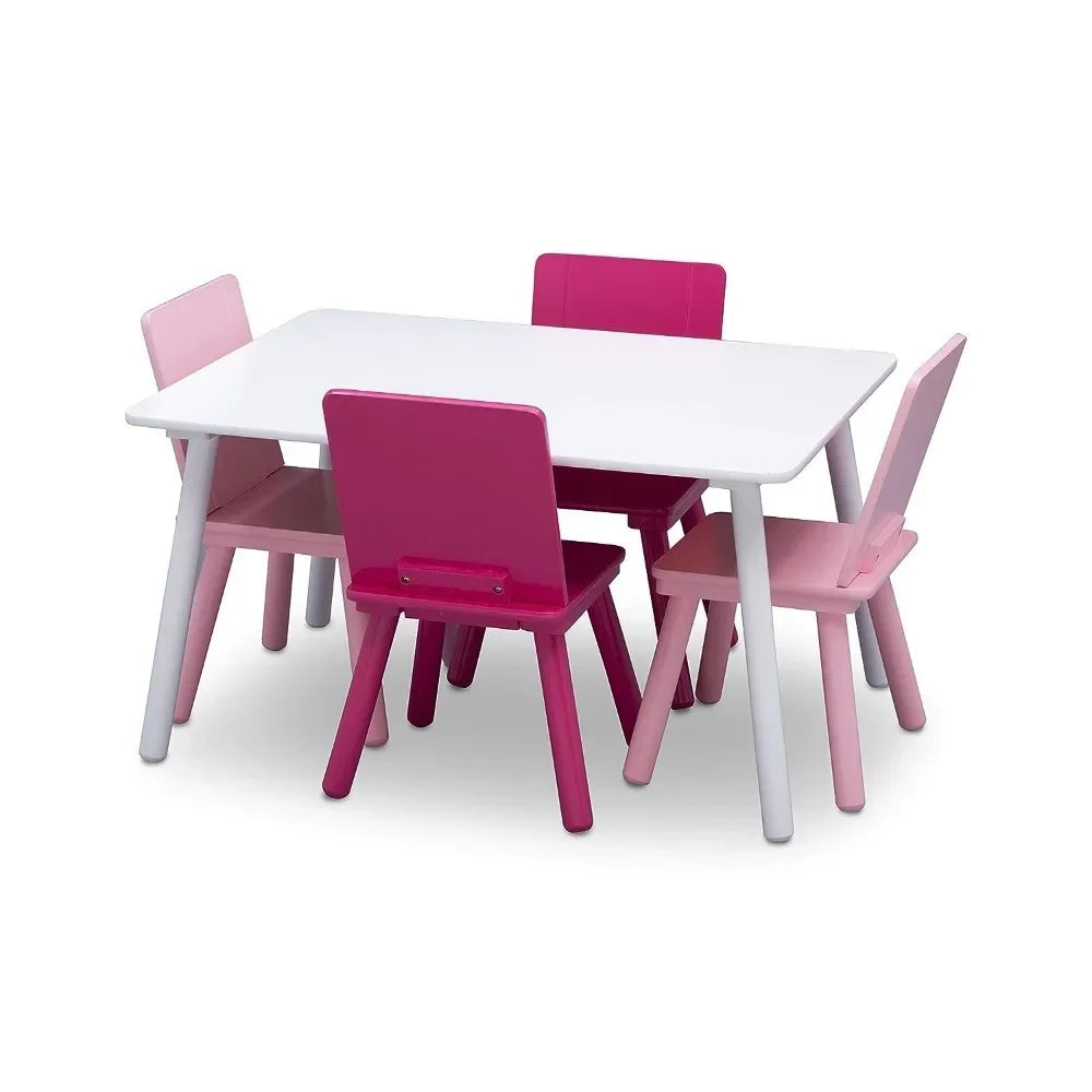 Kids Table and Chair Set (4 Chairs Included)