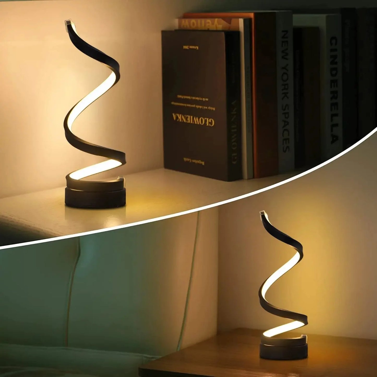 Modern Spiral Dimmable LED Table Lamp,,