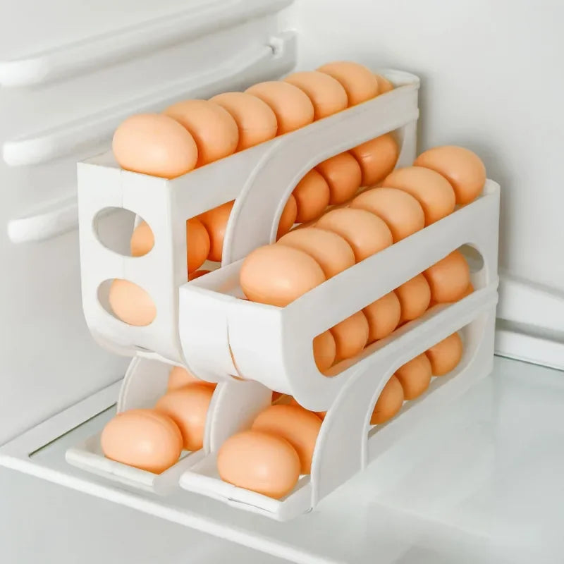 Household Four Tier Refrigerator Egg Storage Box 
Large Capacity Automatic Egg Roller
Space Saving Kitchen Dedicated