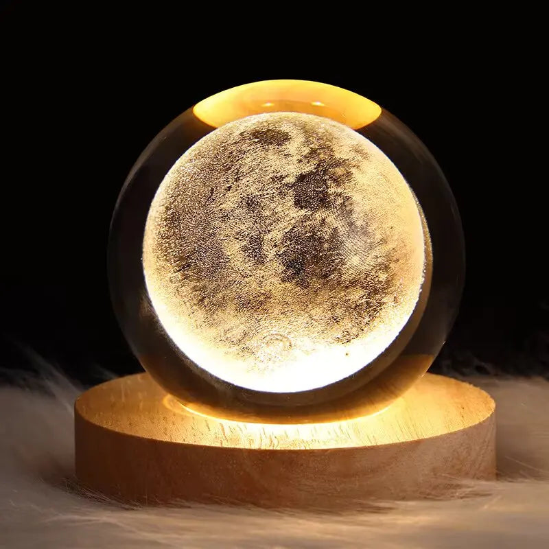 Table Lamp 3D Moon Planet Galaxy