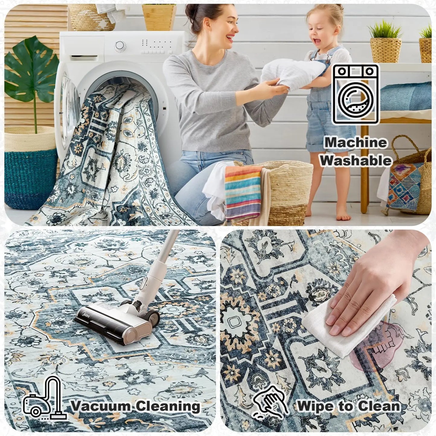 Throw Carpet for Living Room, Bedroom ,Kitchen Laundry Home Office,