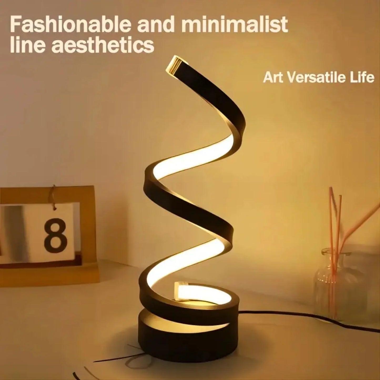 Modern Spiral Dimmable LED Table Lamp,,