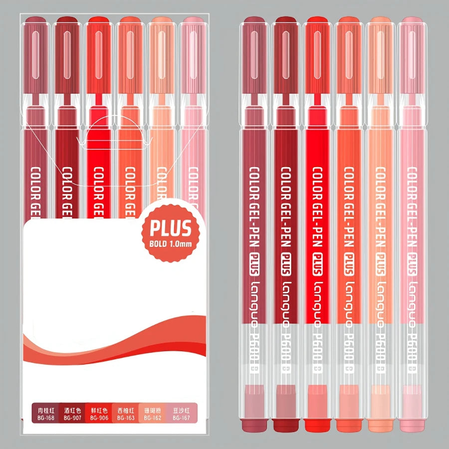 6pcs color highlighters 
suitable for notebooks, writing, greeting cards, school stationery, holiday gifts