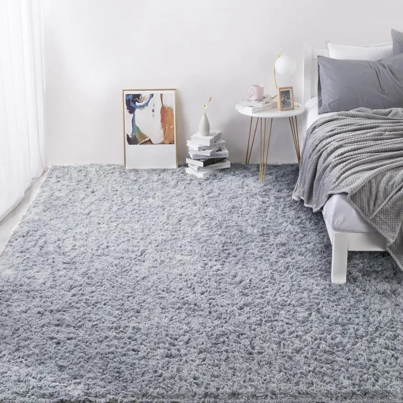 Ultra Fuzzy Large Plush Faux Fur Carpet for Living Room Bedroom, Non-Skid Fuzzy Rug