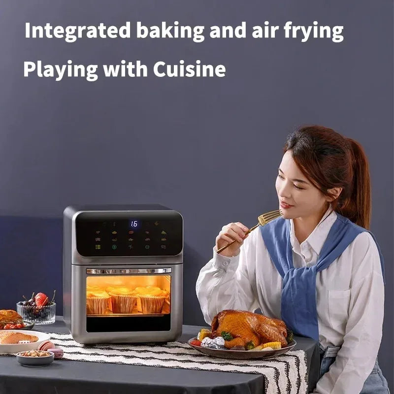 10L Electric Air Fryer Large Capacity
 Convection Oven,
 Deep Fryer Without Oil Kitchen 
360°Baking Viewable Window Home Appliance