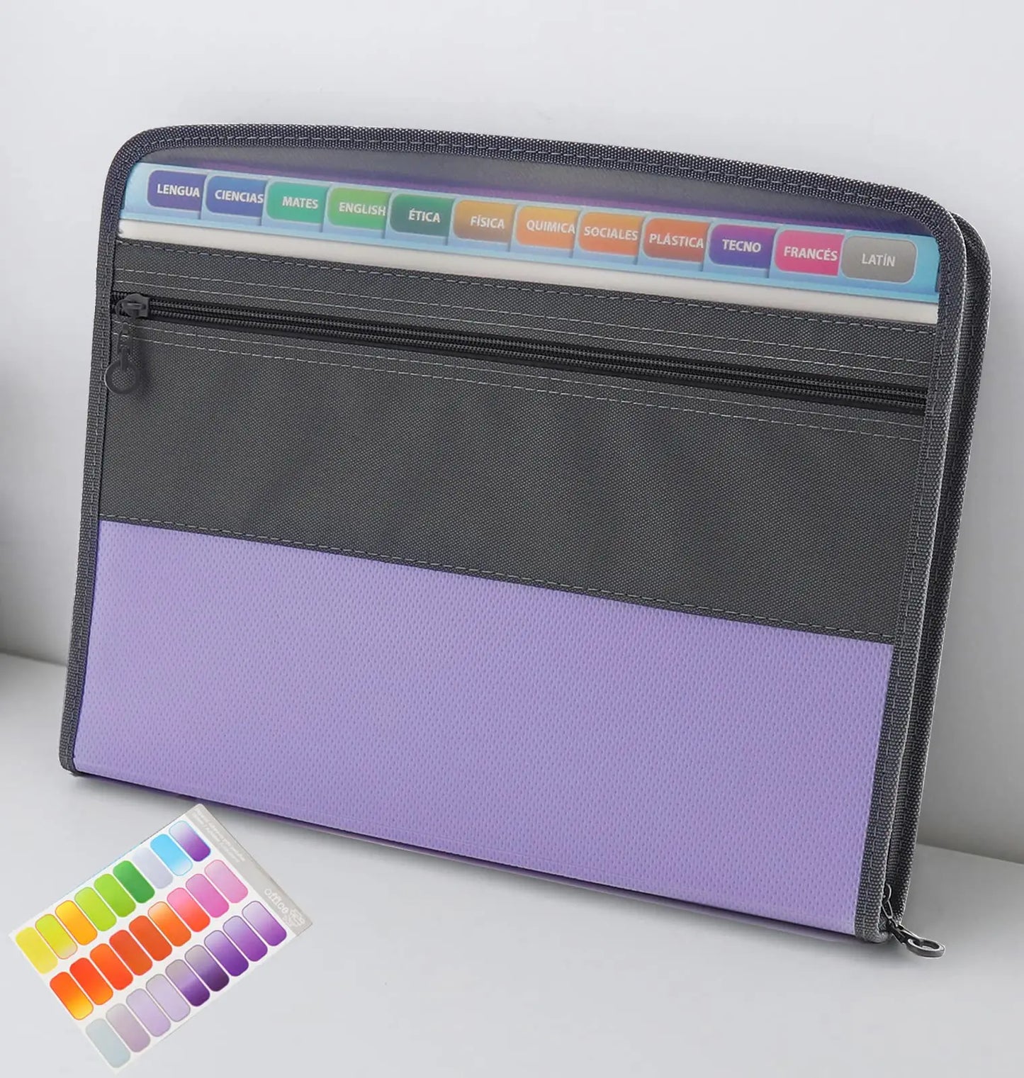 Accordion File Organizer with Safe Zipper,
 13 Pocket Expanding File Folder with Front Pencil Pouch, 
 School Office Supplies