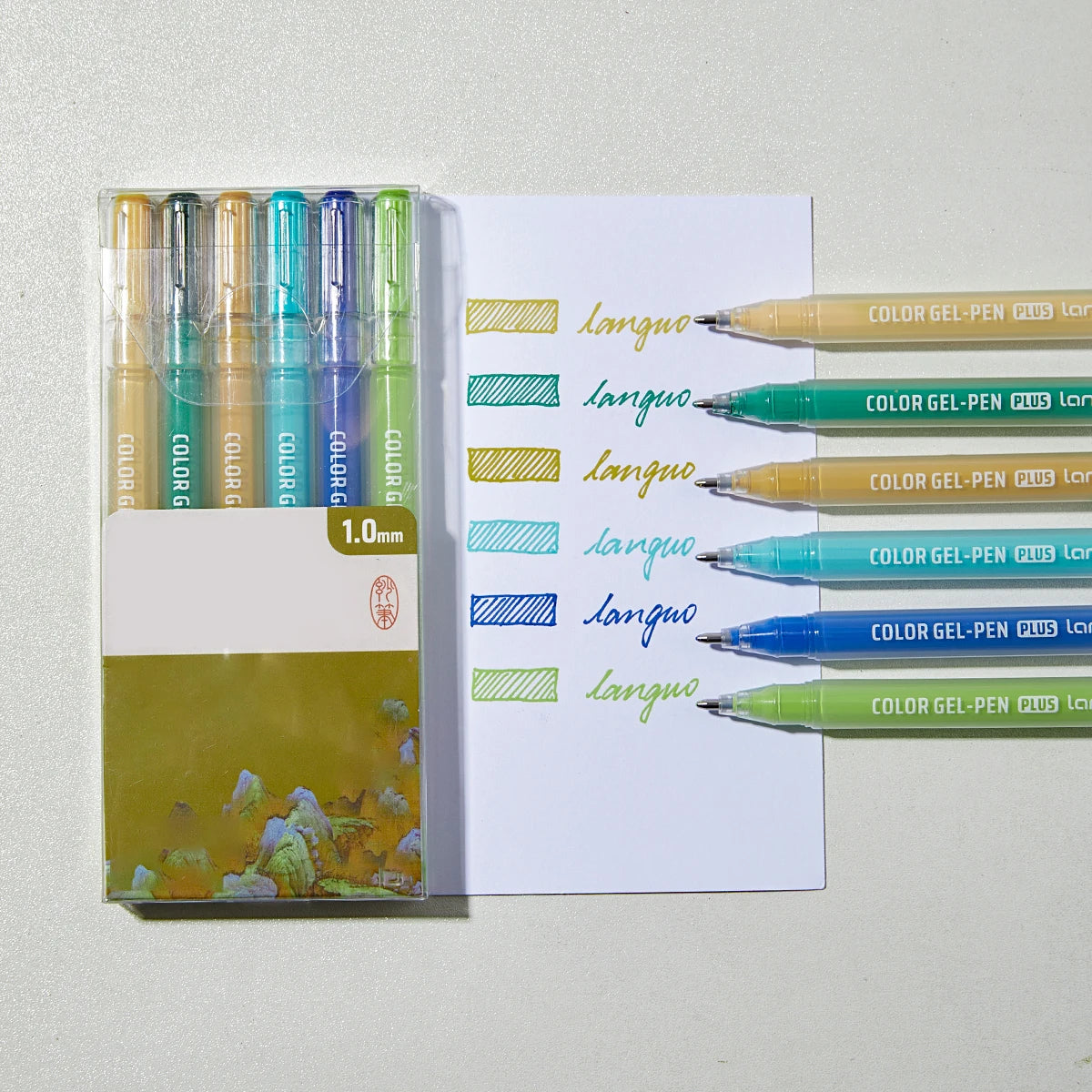 6pcs color highlighters 
suitable for notebooks, writing, greeting cards, school stationery, holiday gifts