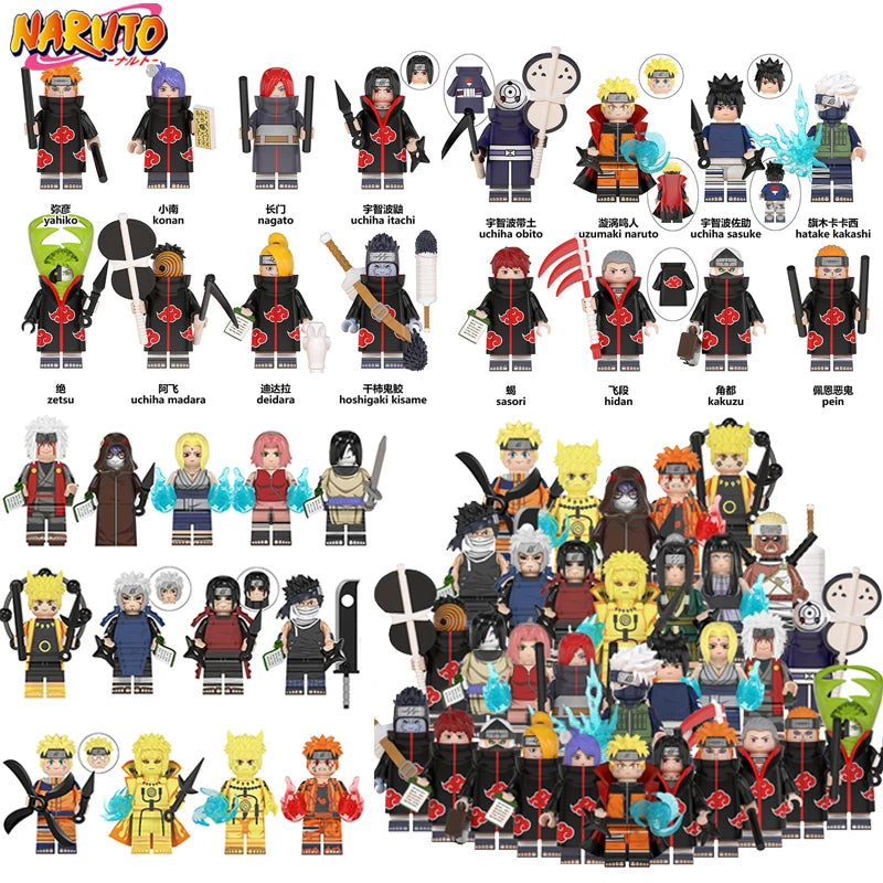 Anime Naruto Action Figure Ornaments Akatsuki Assembled Toys 
Sasuke DIY Model Cartoon Itachi Peripheral Children's Birthday Gifts