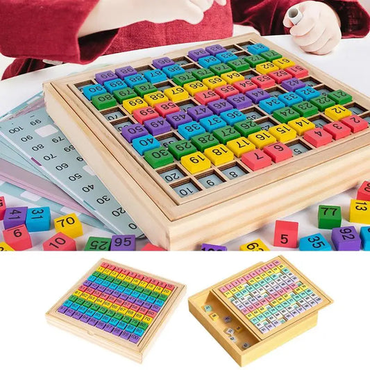 Math Hundred Board 1-100 Consecutive Numbers Learning Toy for Kids Preschool Educational Counting Game for 3 Years Old