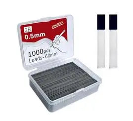 700/1000pcs Mechanical Pencil Lead 0.5 0.7 0.9mm 2B 60mm Art Drawing Automatic Pencil Replaceable Refills 2 Tubes Stationery