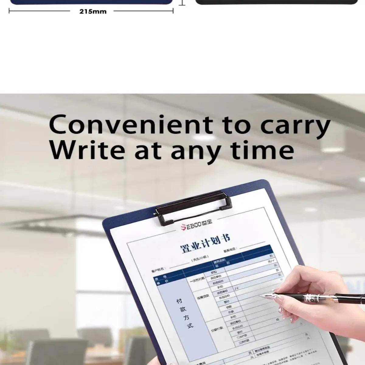 A4 File Folder Clipboard Writing Pad
Memo Clip Board Clips 
Test Paper Storage Organizer School Supplies Office Stationary