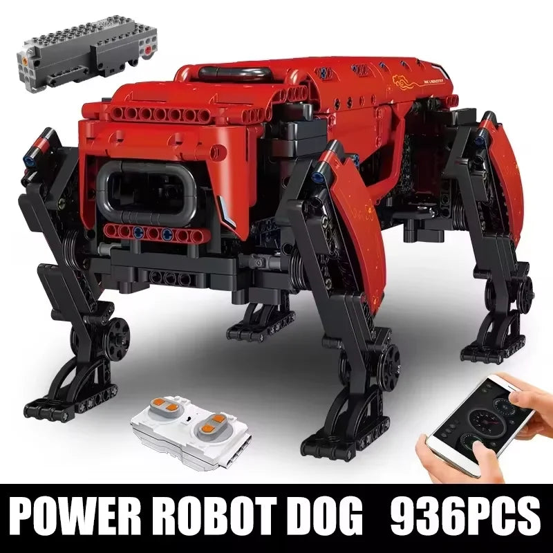 MOULD KING 15066/15075 Technical Robot Toys Motorized Boston Dynamics Big Dog Model AlphaDog Building Blocks Bricks Kids Gifts