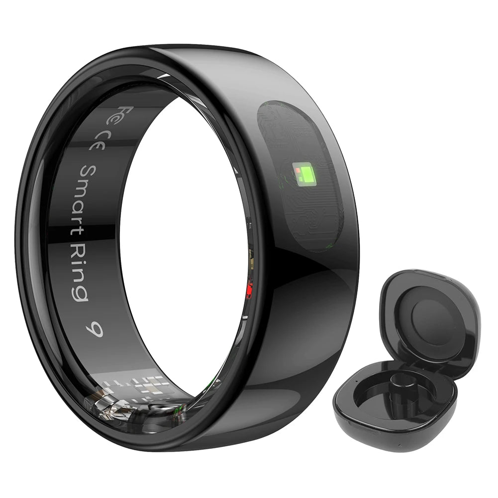 Smart Ring R08 Womens Men Electronic Smartring 5ATM Waterproof Blood Oxygen Pressure Health Monitor for Xiaomi Samsung Phone