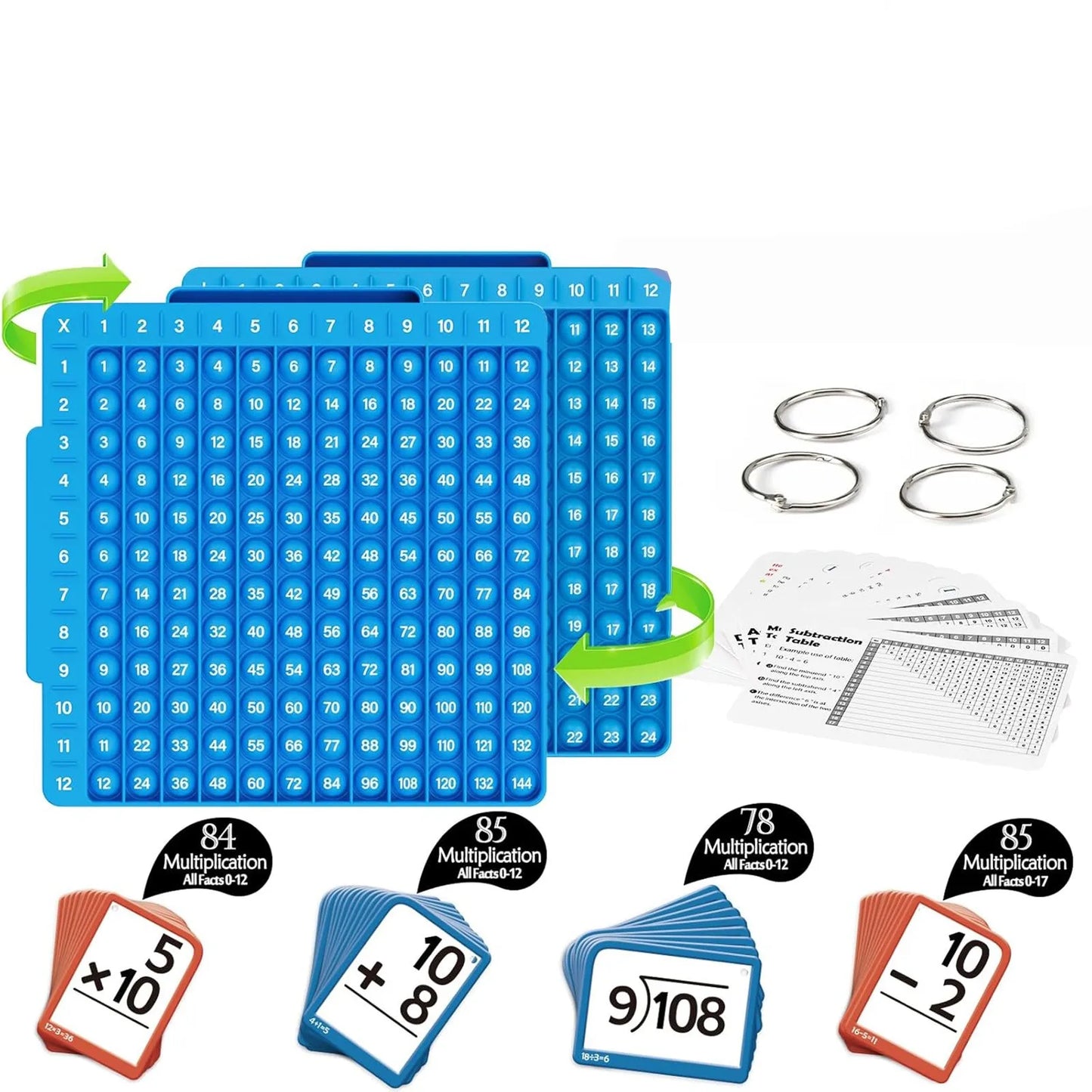 Maths Flash Cards + Maths Board,Multiplication Flash Cards Maths Hand Calculator Maths Games Toys for Kids increase intelligence