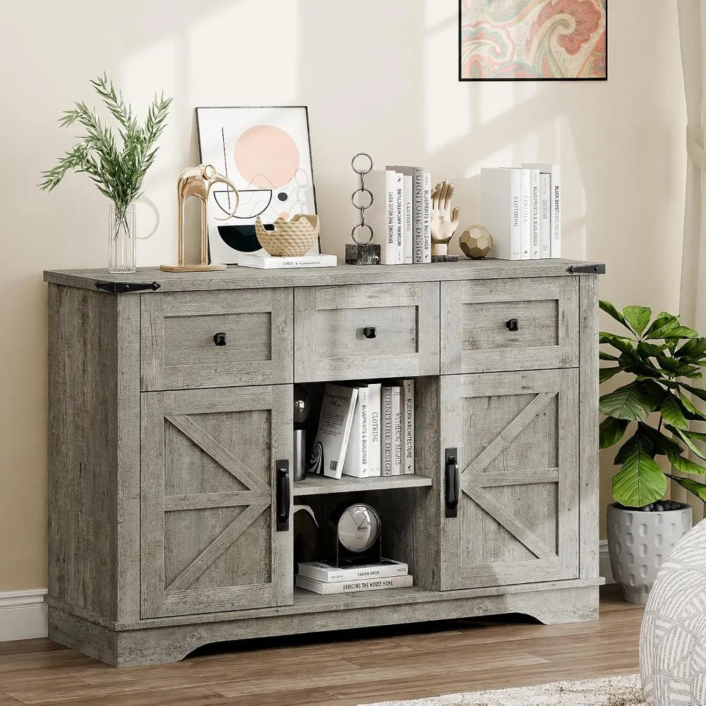 Farmhouse Buffet Cabinet with Storage,