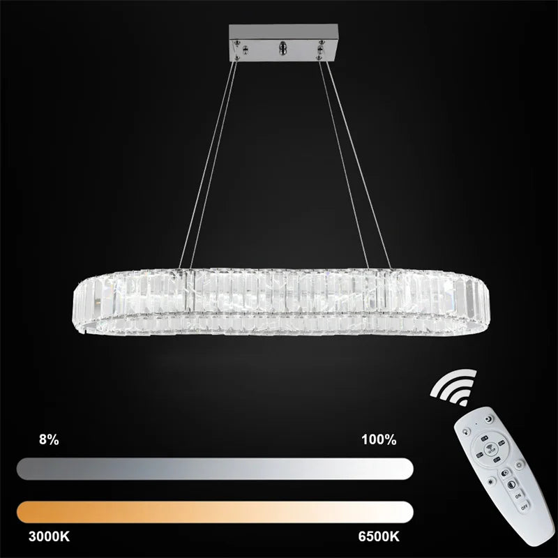 Modern Crystal Chandelier  Pendant Hanging Light Fixtures