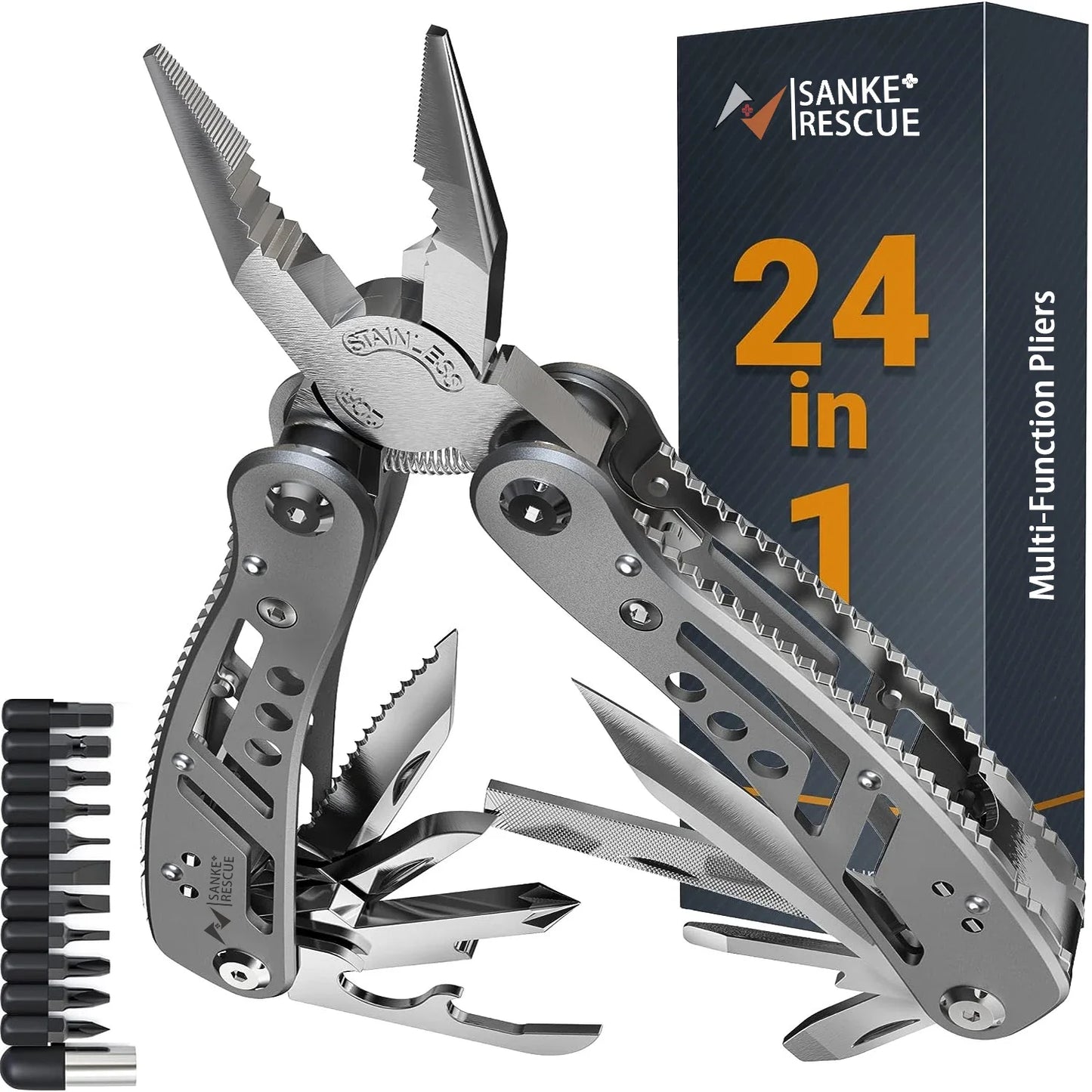 Multitool 24-in-1 Multitools Pliers 
with Professional Multi-tool for Survival Camping and Hunting Gifts for Men Dad Hus band