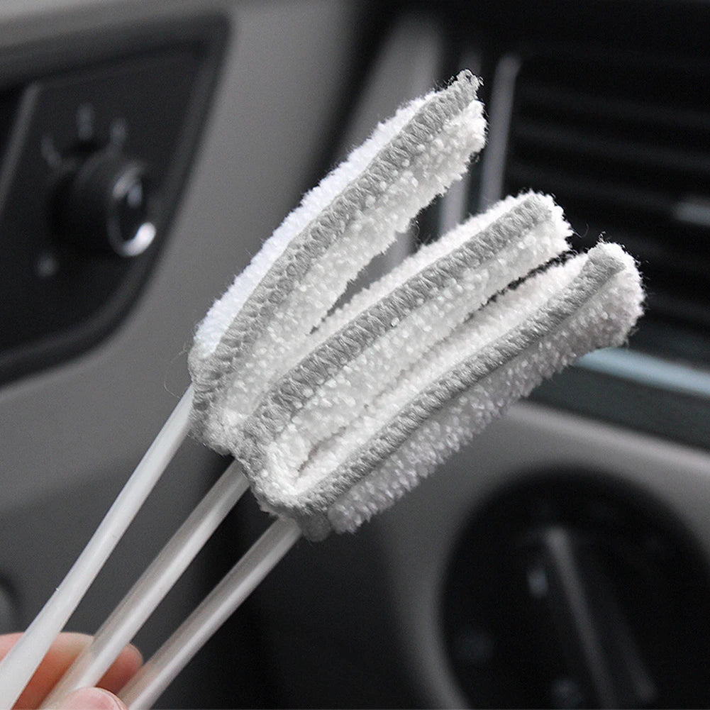 Car Cleaning Brush Air Conditioning Vent Brush Detailing Dust Removal Blinds Duster Universal Car Outlet Vent Interior Cleaning