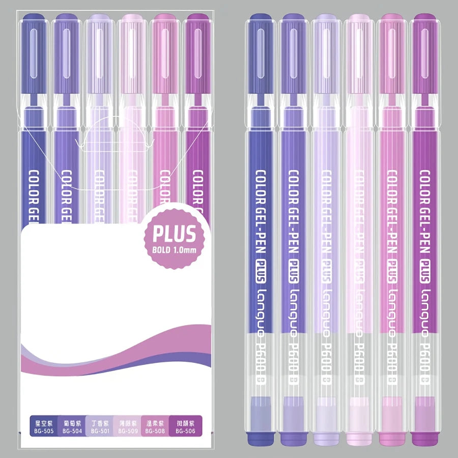 6pcs color highlighters 
suitable for notebooks, writing, greeting cards, school stationery, holiday gifts