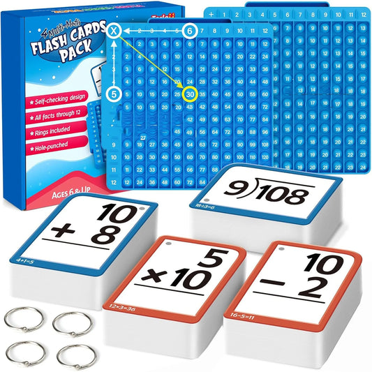 Maths Flash Cards + Maths Board,Multiplication Flash Cards Maths Hand Calculator Maths Games Toys for Kids increase intelligence