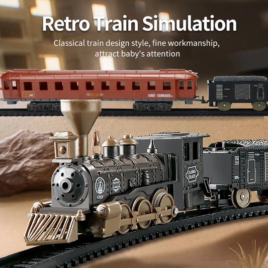 21PCS Electric Classical Track Train Children's Toy Birthday Gift Retro Train Toy