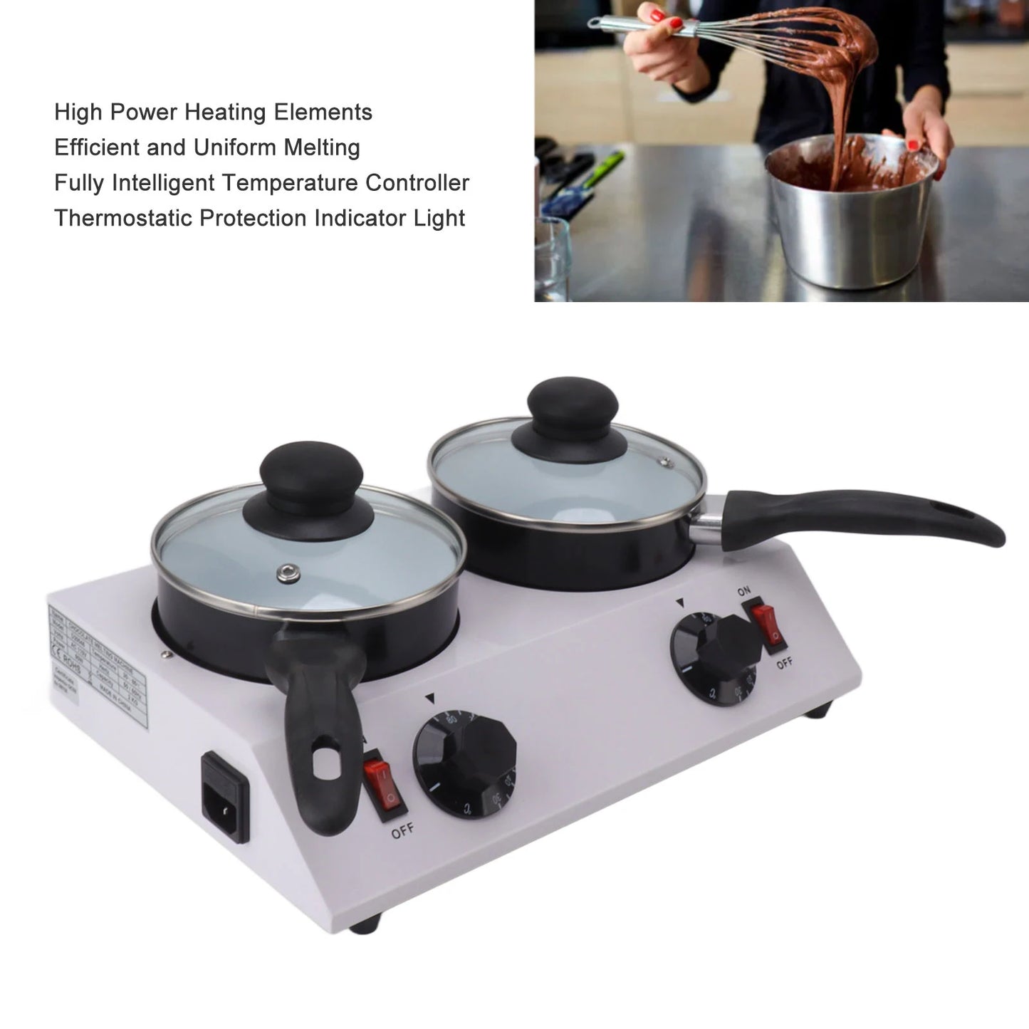 2 Tanks Chocolate Melting Machine