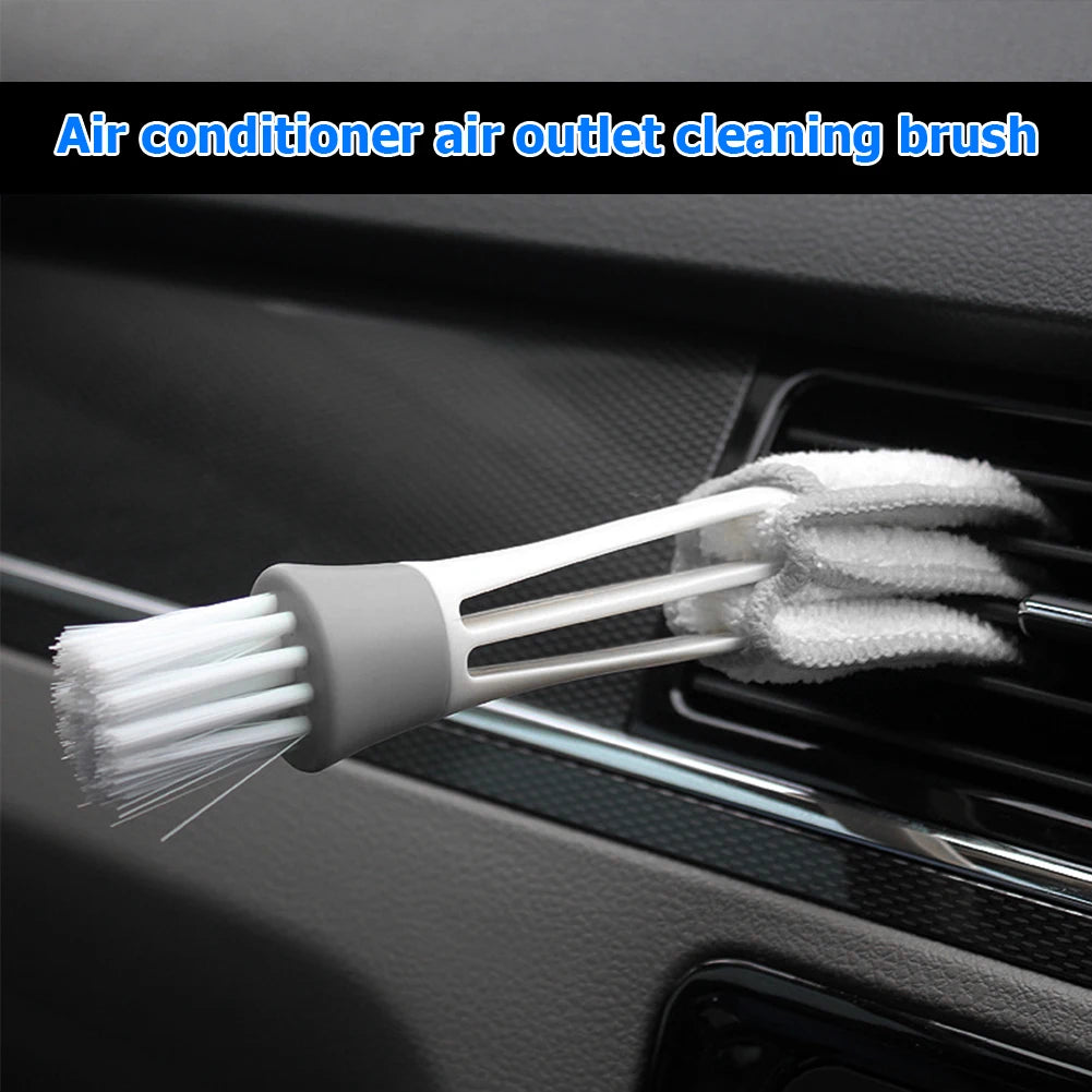 Car Cleaning Brush Air Conditioning Vent Brush Detailing Dust Removal Blinds Duster Universal Car Outlet Vent Interior Cleaning