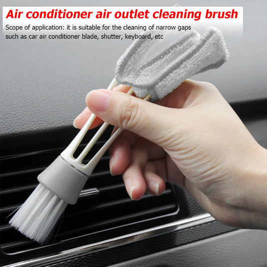 Car Cleaning Brush Air Conditioning Vent Brush Detailing Dust Removal Blinds Duster Universal Car Outlet Vent Interior Cleaning