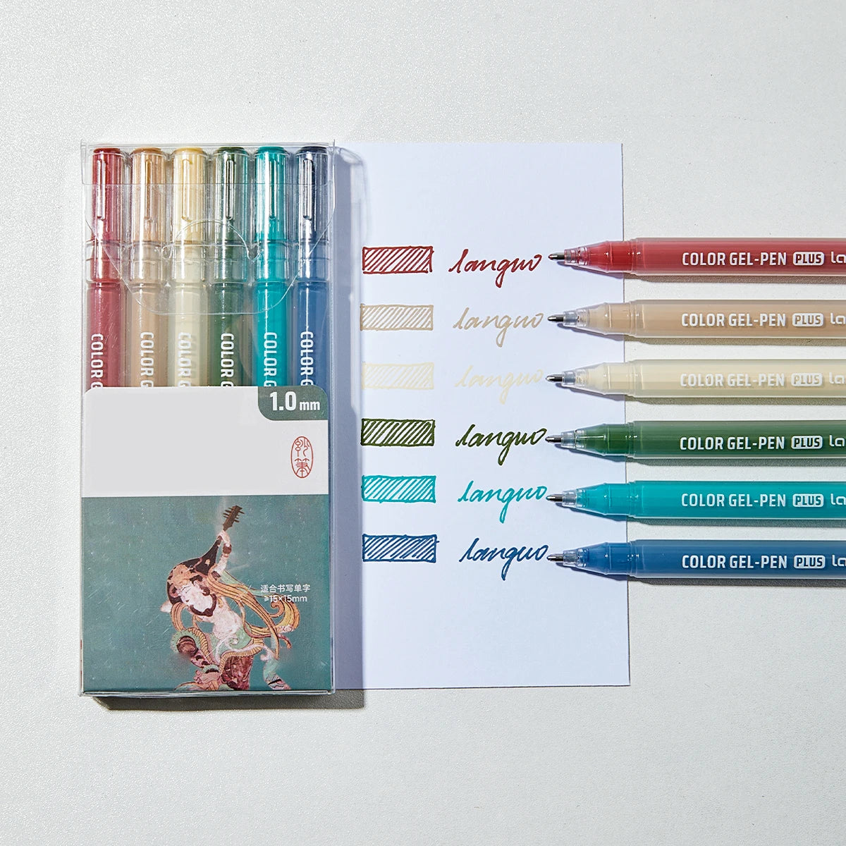 6pcs color highlighters 
suitable for notebooks, writing, greeting cards, school stationery, holiday gifts