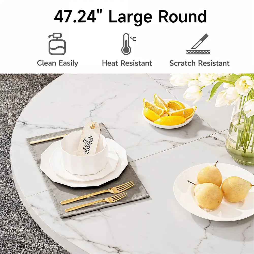 Round Dining Table for 4