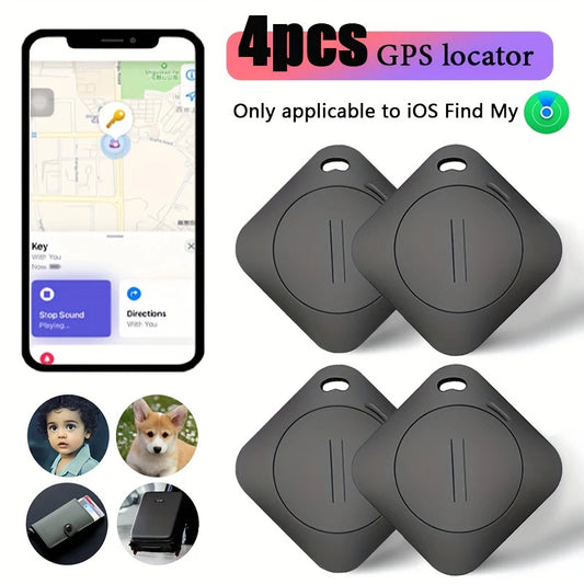 4PCS Smart GPS Tracker Work with Apple Find My APP iTag Anti Lost Reminder Device MFI Rated Locator Car Key Pet Kids Finder