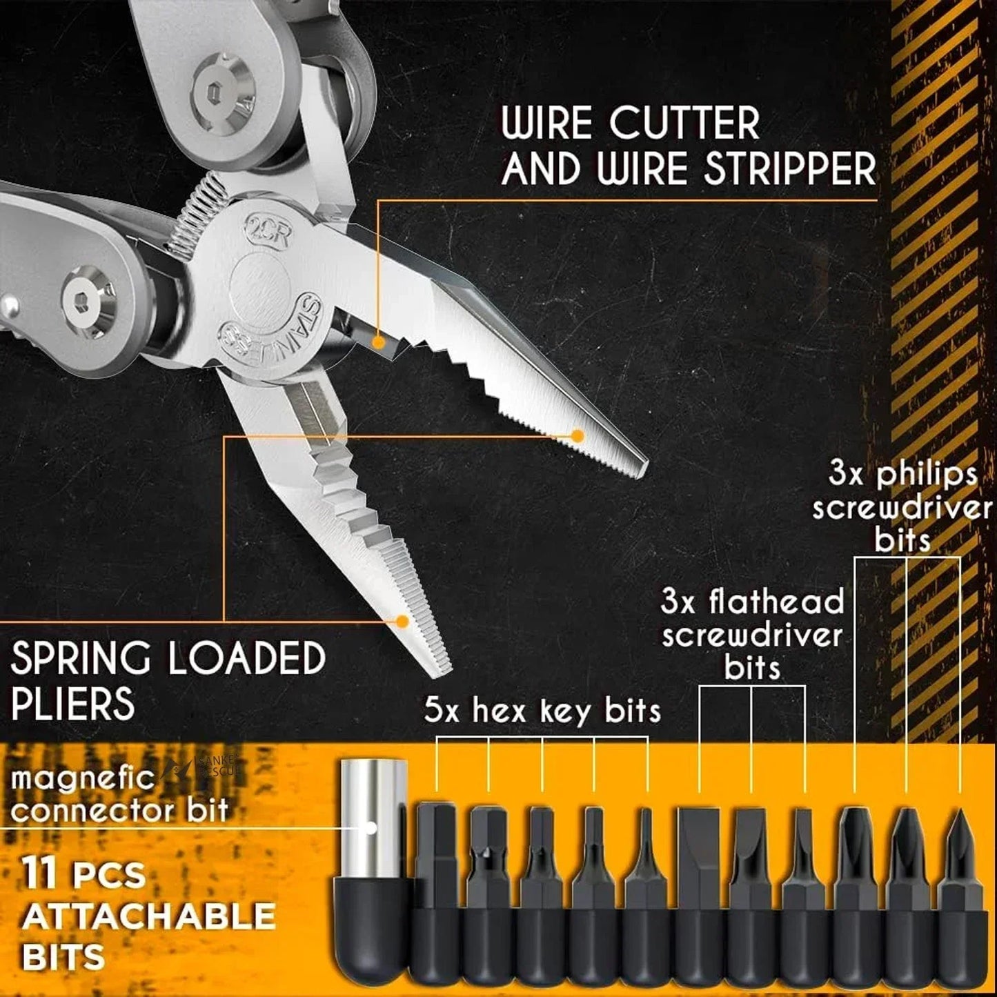 Multitool 24-in-1 Multitools Pliers 
with Professional Multi-tool for Survival Camping and Hunting Gifts for Men Dad Hus band